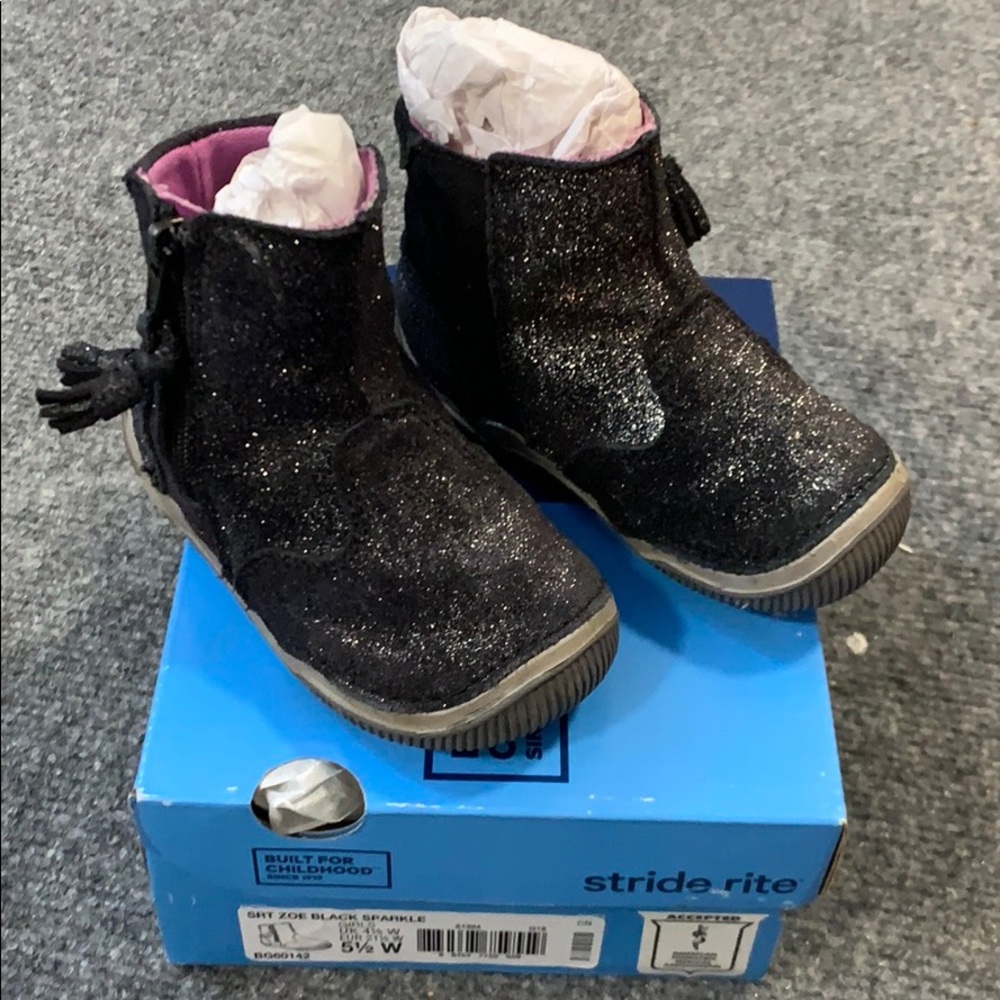 Black Stride Rite® SRT Zoe sneaker boot 5.5